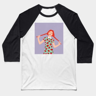 Pigtails Baseball T-Shirt